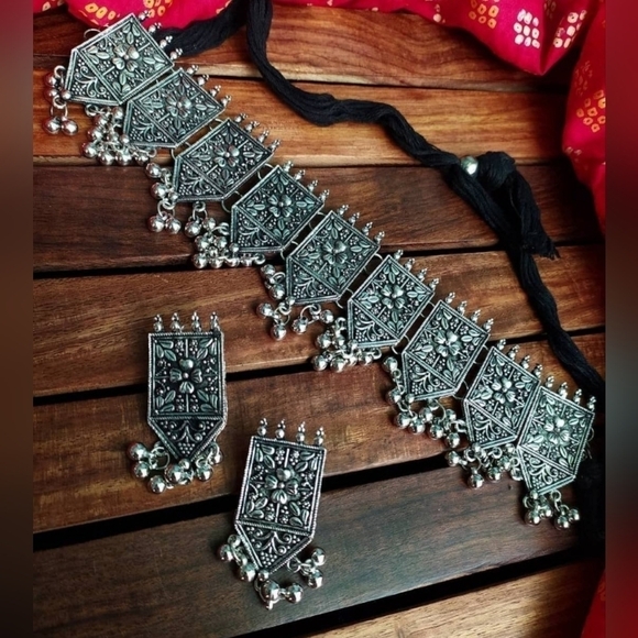 Choker set, handmade jewelry,indian Jewelery,ethnic, traditional, boho t… - Picture 1 of 2